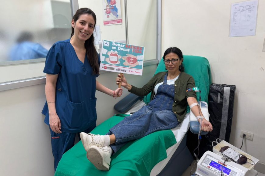 Trabajadores del INCN solidarios en campaña de donación de sangre